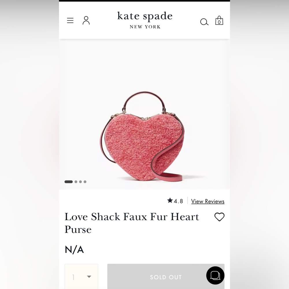 Kate Spade Love Shack Heart Purse